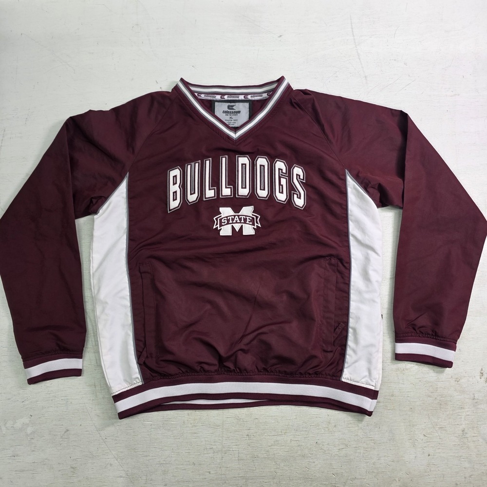 Mississippi State Bulldogs Youth XL Pullover Windbreaker Jacket Colosseum MSU